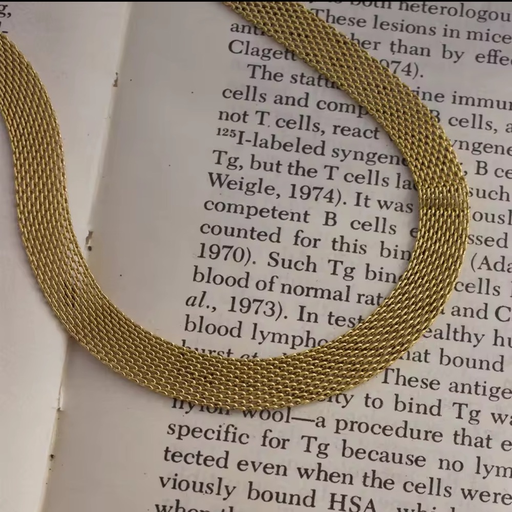 Anthropologie Gold Mesh Choker Necklace - Picture 7 of 8